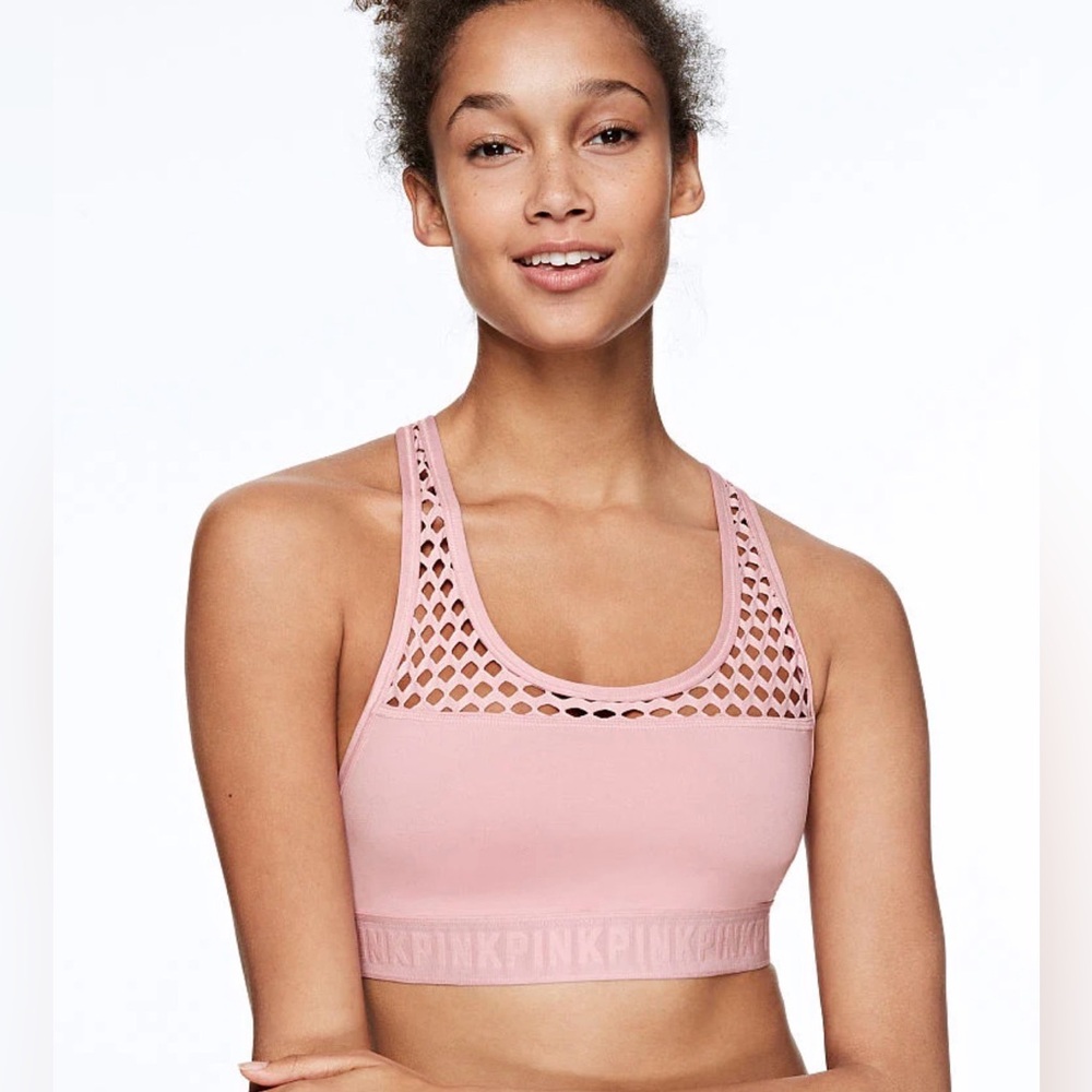Victoria's Secret PINK Ultimate Unlined Mesh Back Sports Bra Sz S